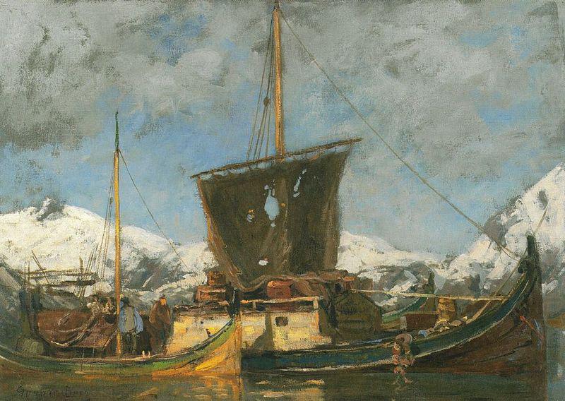 Gunnar Berg Sjekter ved Nordlandskysten china oil painting image